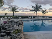 Pool just steps from patio