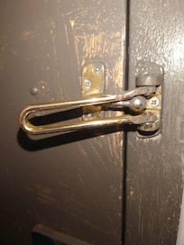 The door appears to have been broken down