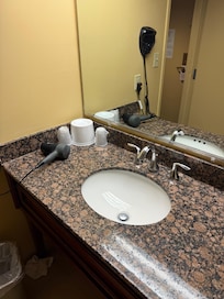 No soap or lotion on bath counter