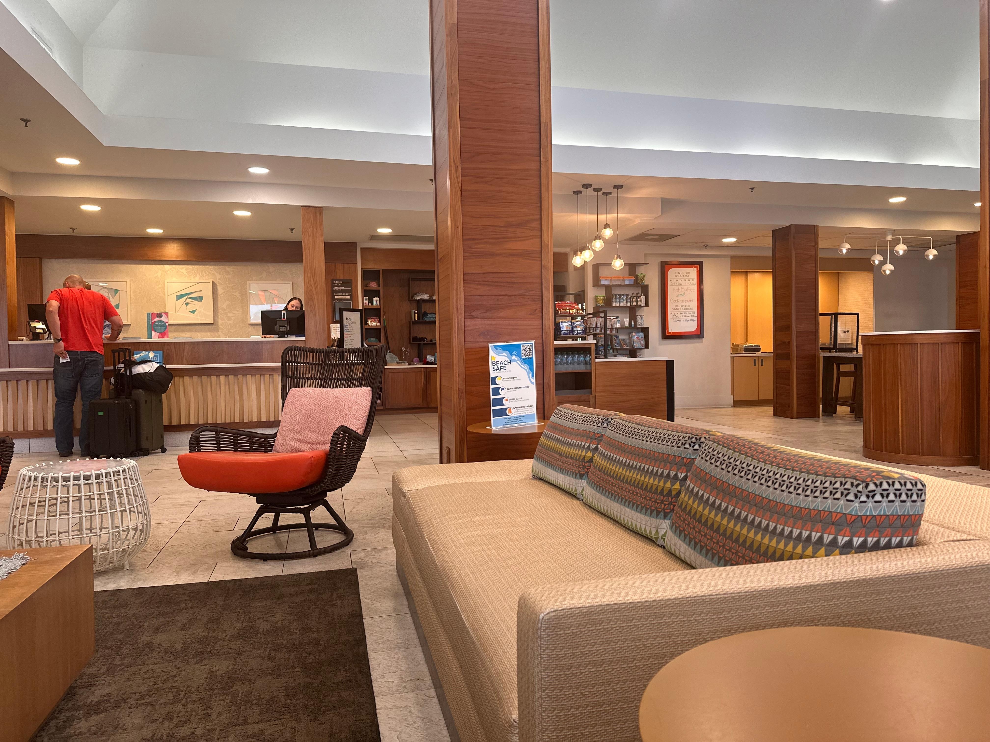 Lobby area while we waited for our room