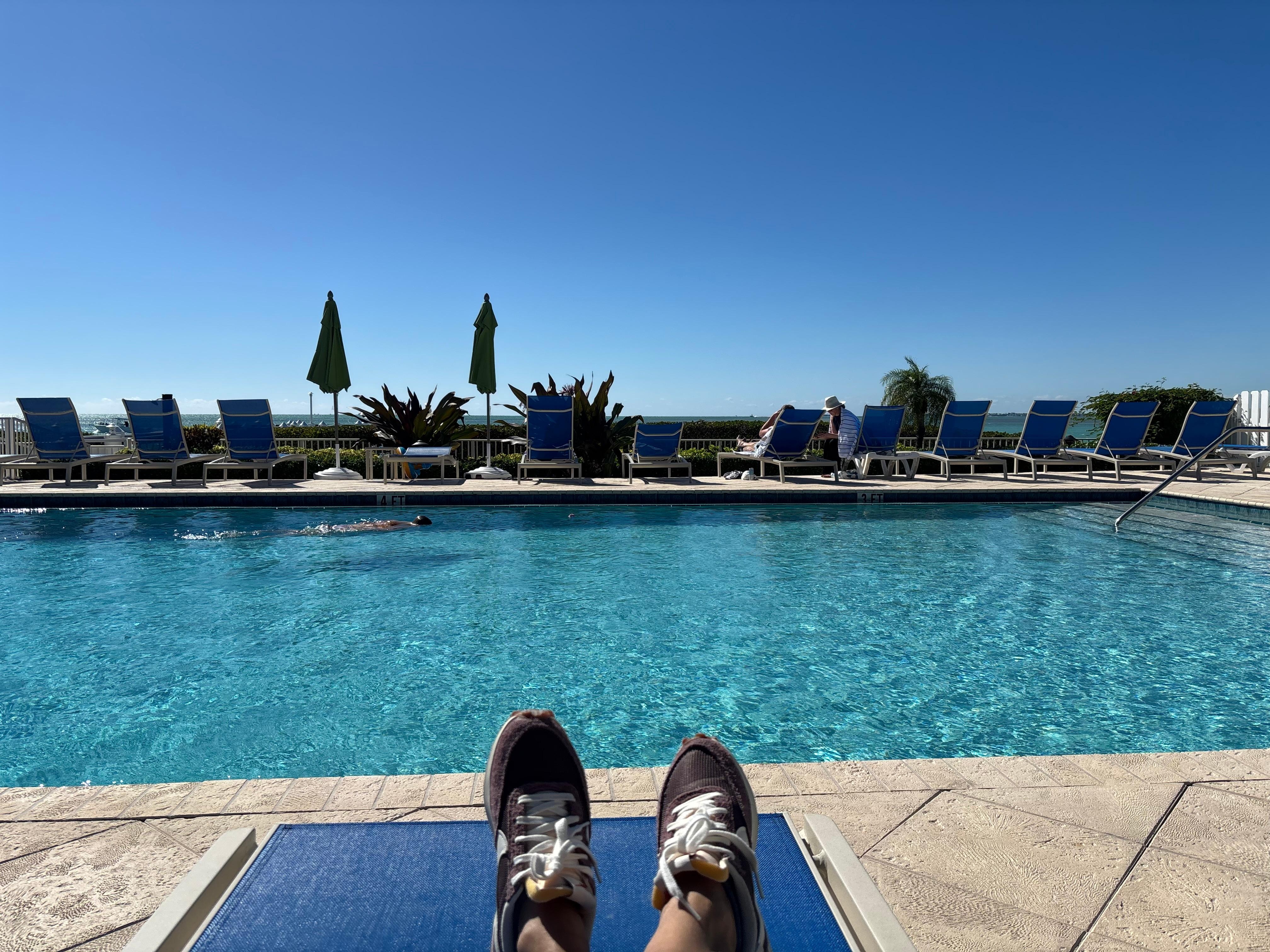 Quiet pool just steps away