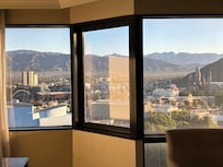 19th floor room with a theme park view.