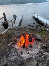 Campfire lake side
