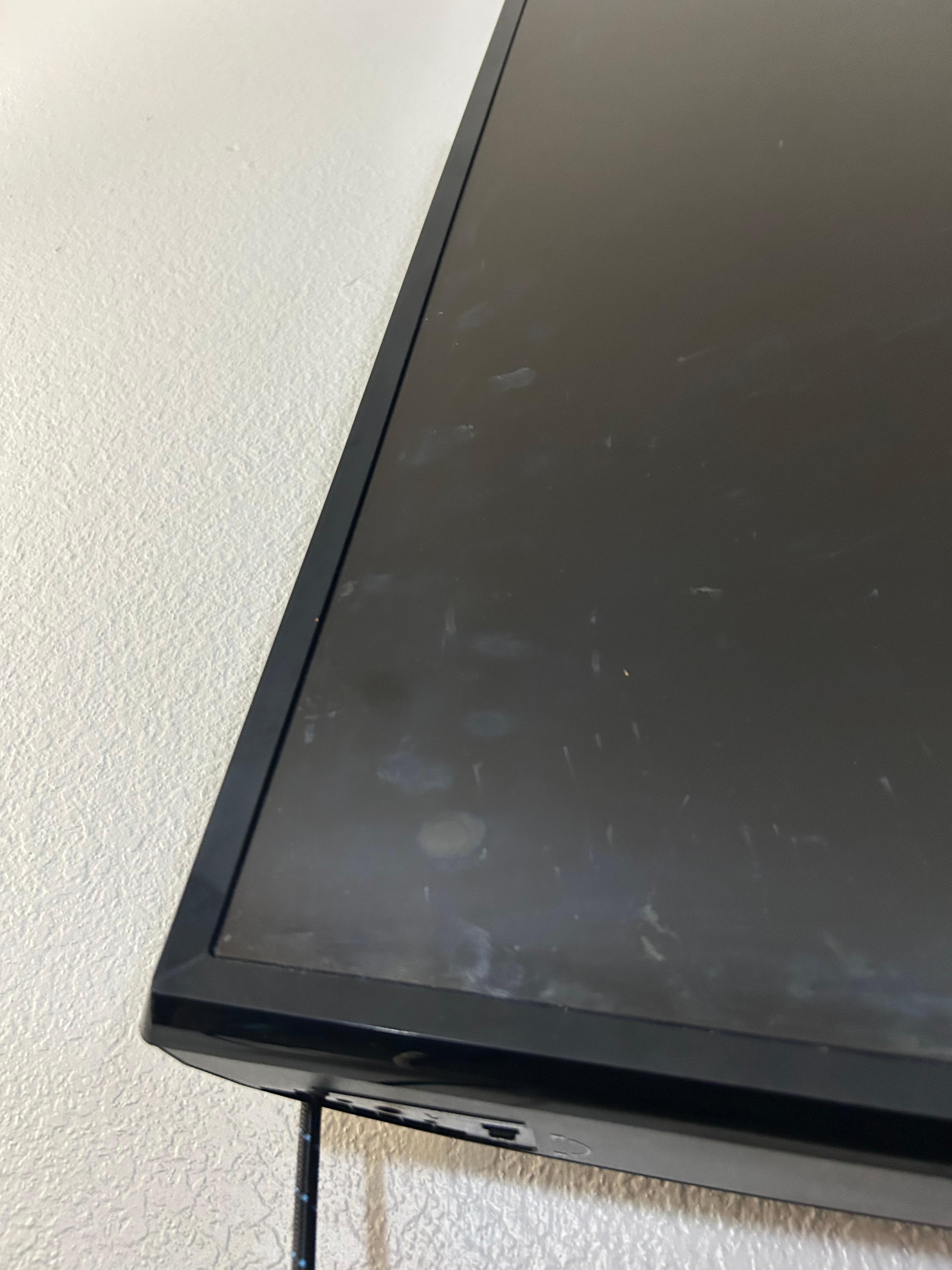 Finger prints all over the TV