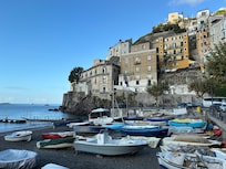 Fishing boats and buildings.