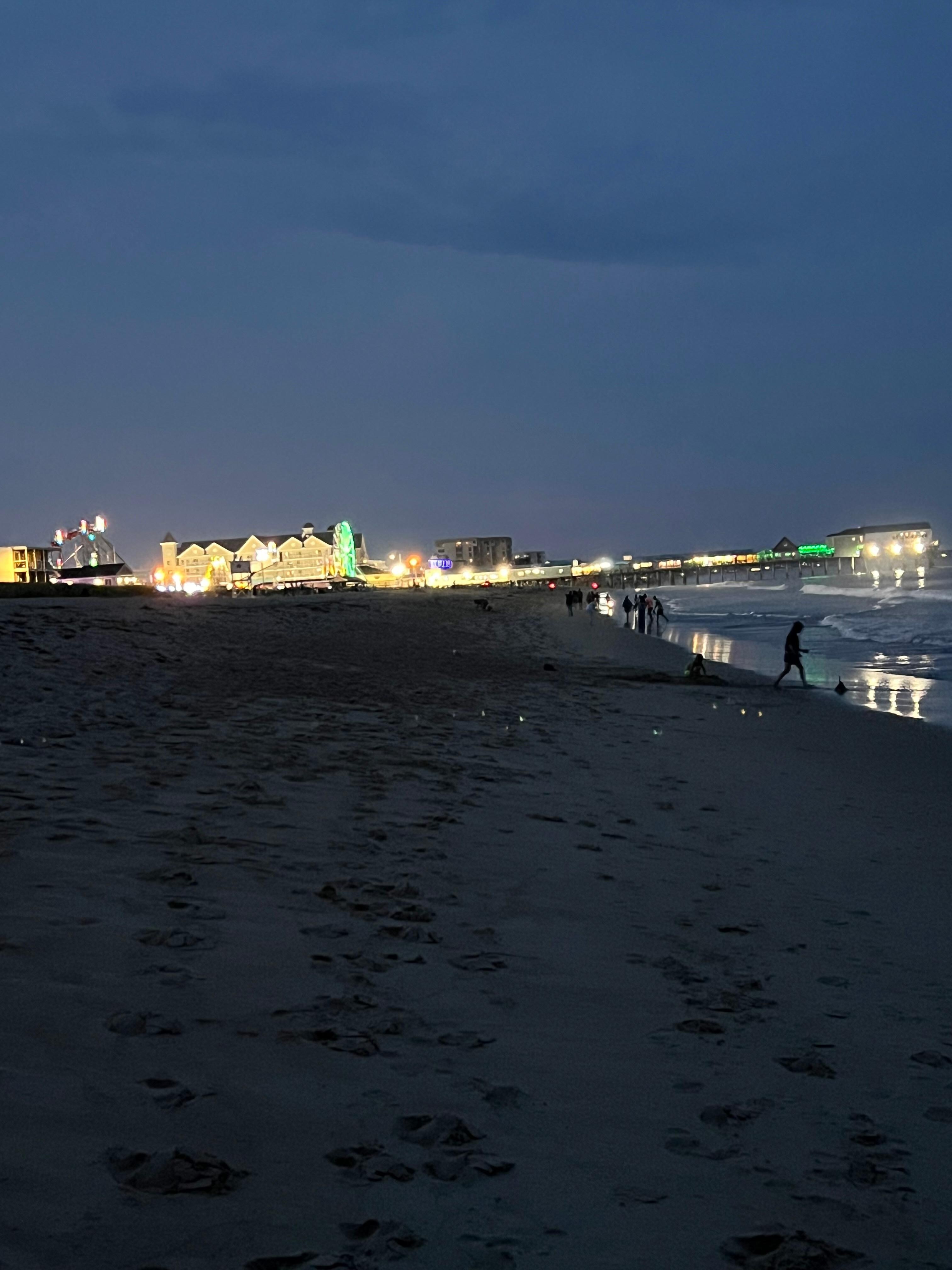 A view of the beach to the Pier