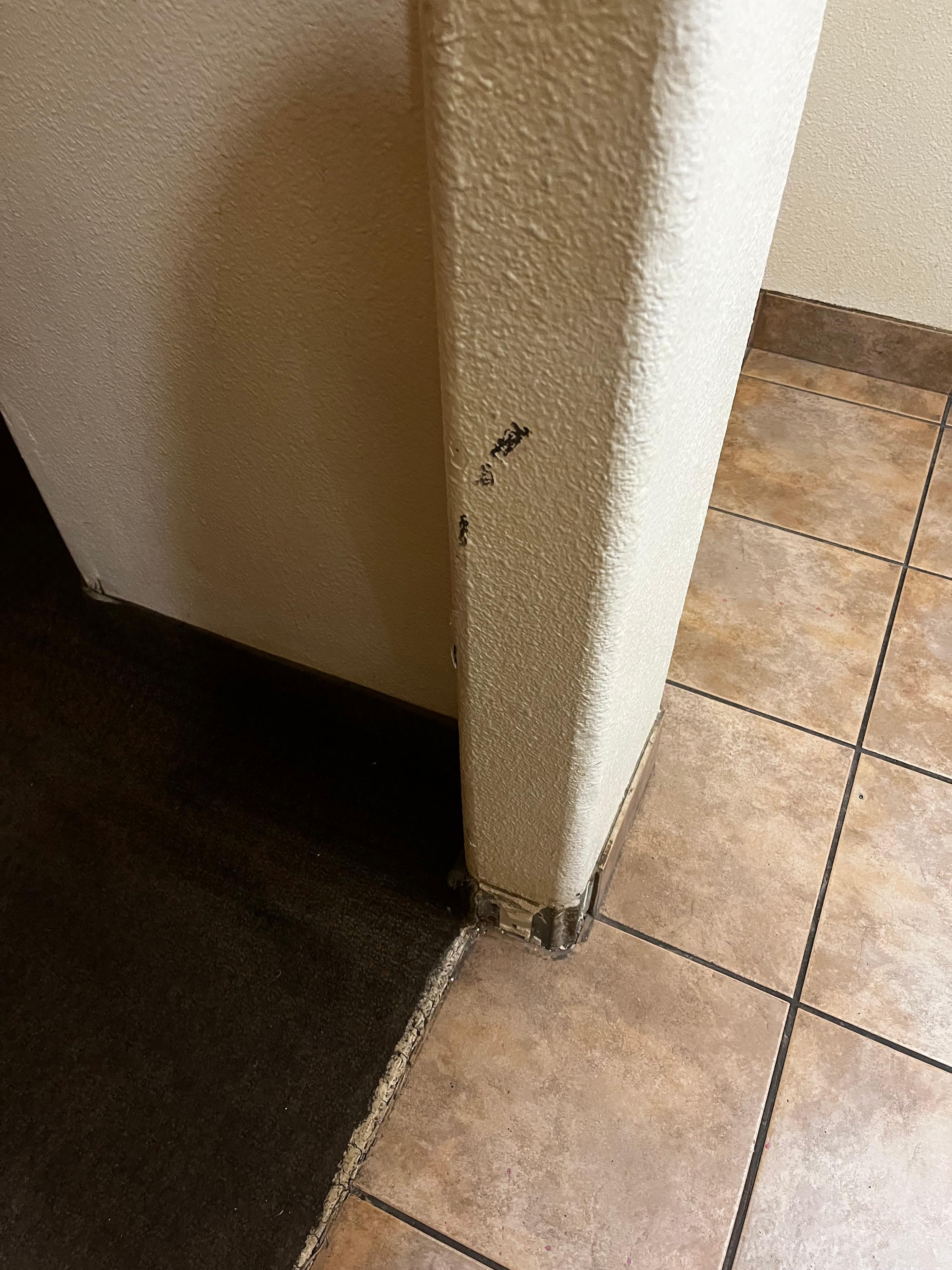 Dirty floor, carpet fray and filthy