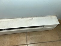 Close up of baseboard unit
