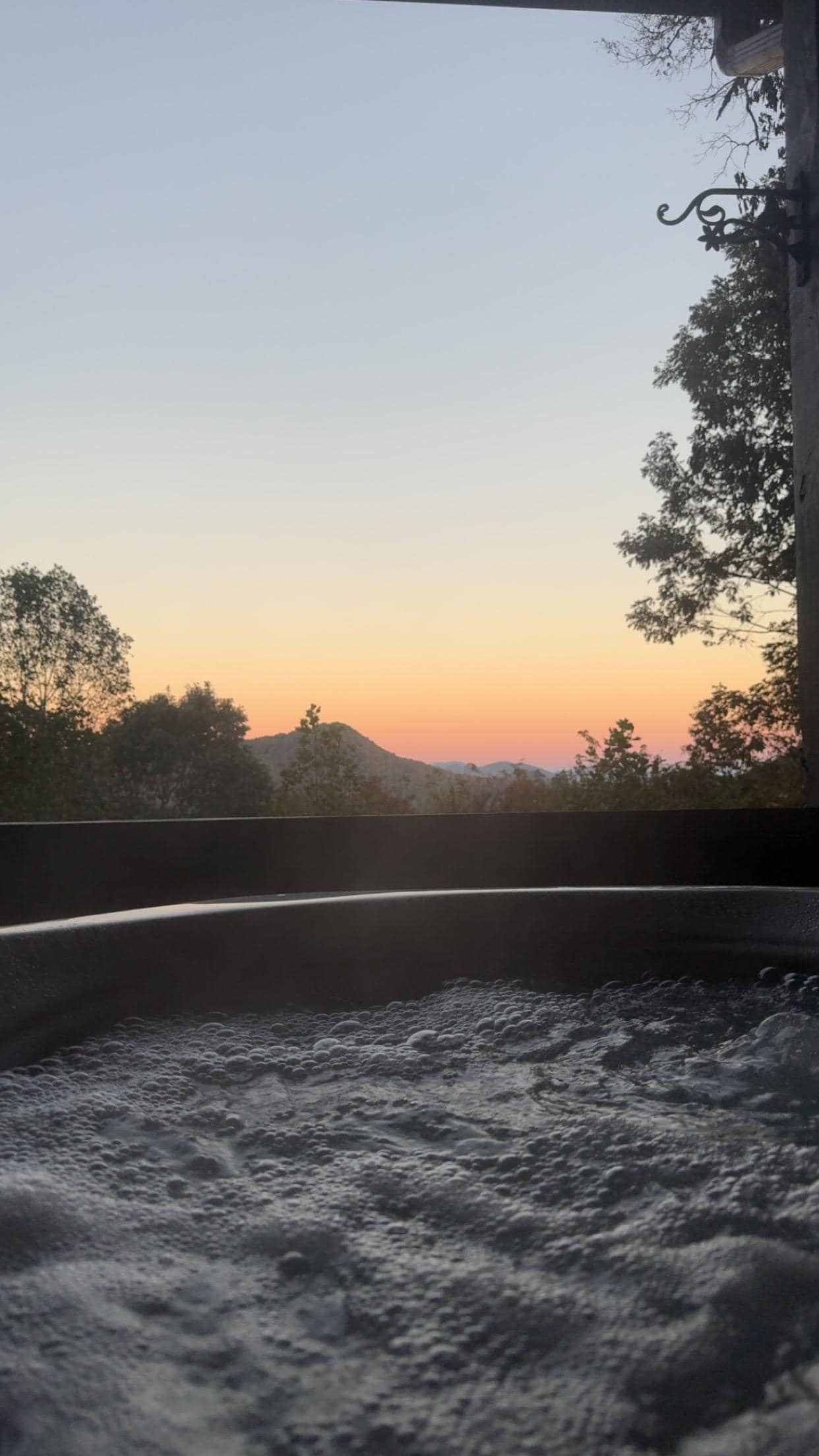 Sunrise from the hot tub! 