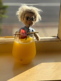 Grandma enjoying a mimosa
