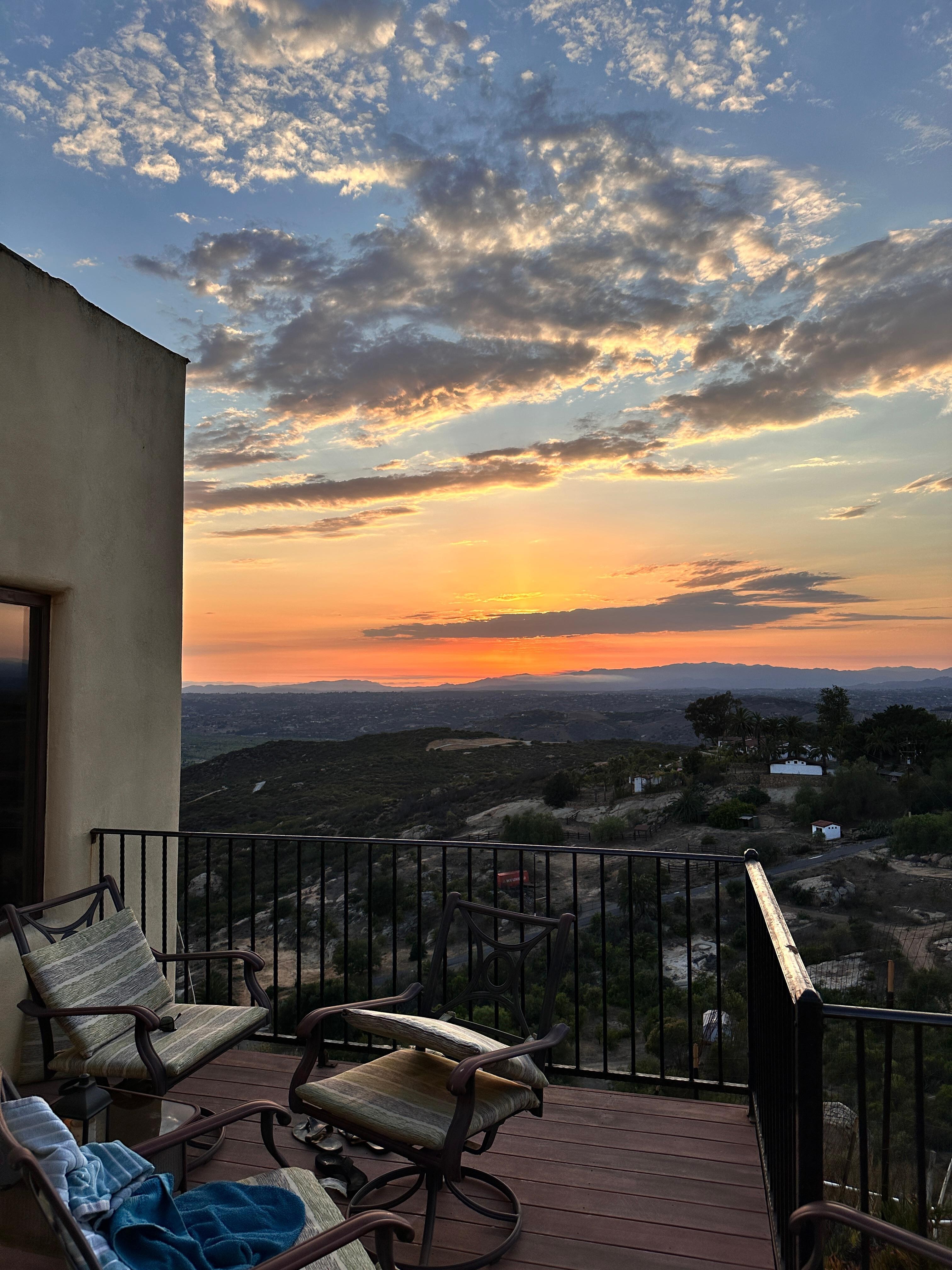 the stunning sunset view.