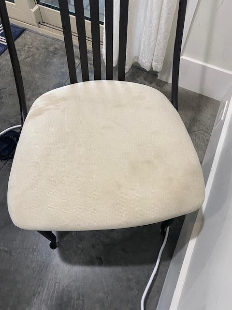 Dirty chair cushions