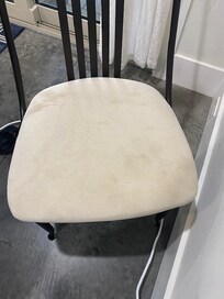 Dirty chair cushions