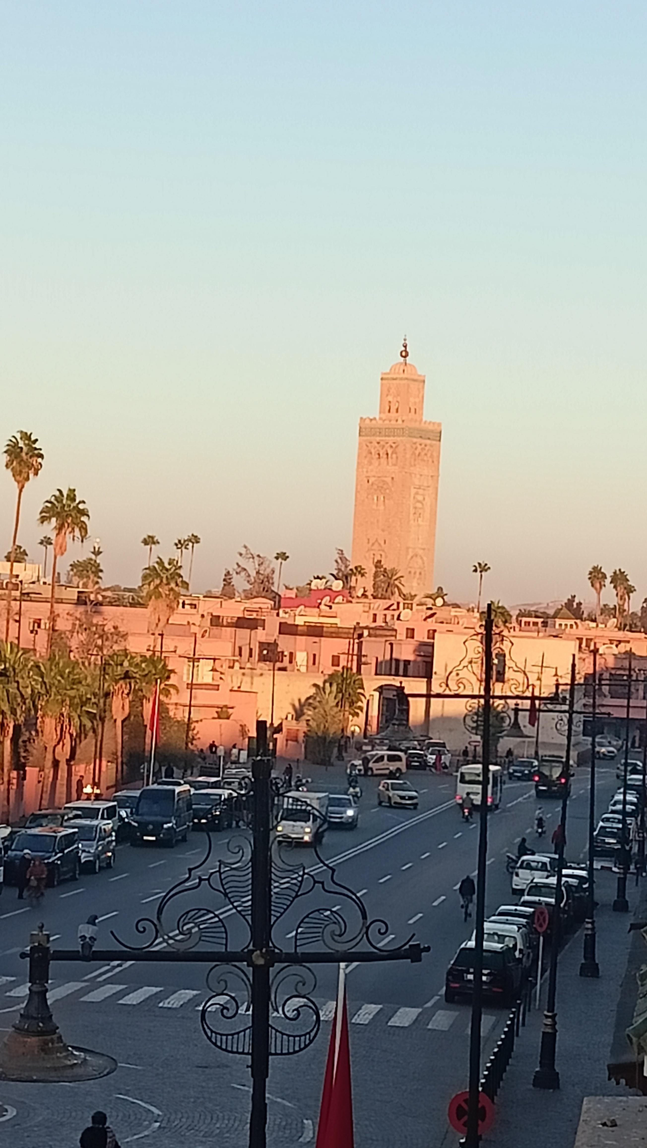 La vue de la terrasse de l'hôtel 