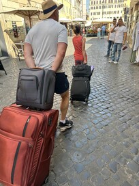 Maria taking us to the cab pickup location while calling us a cab and pulling one of our suitcases. Above and beyond!!!