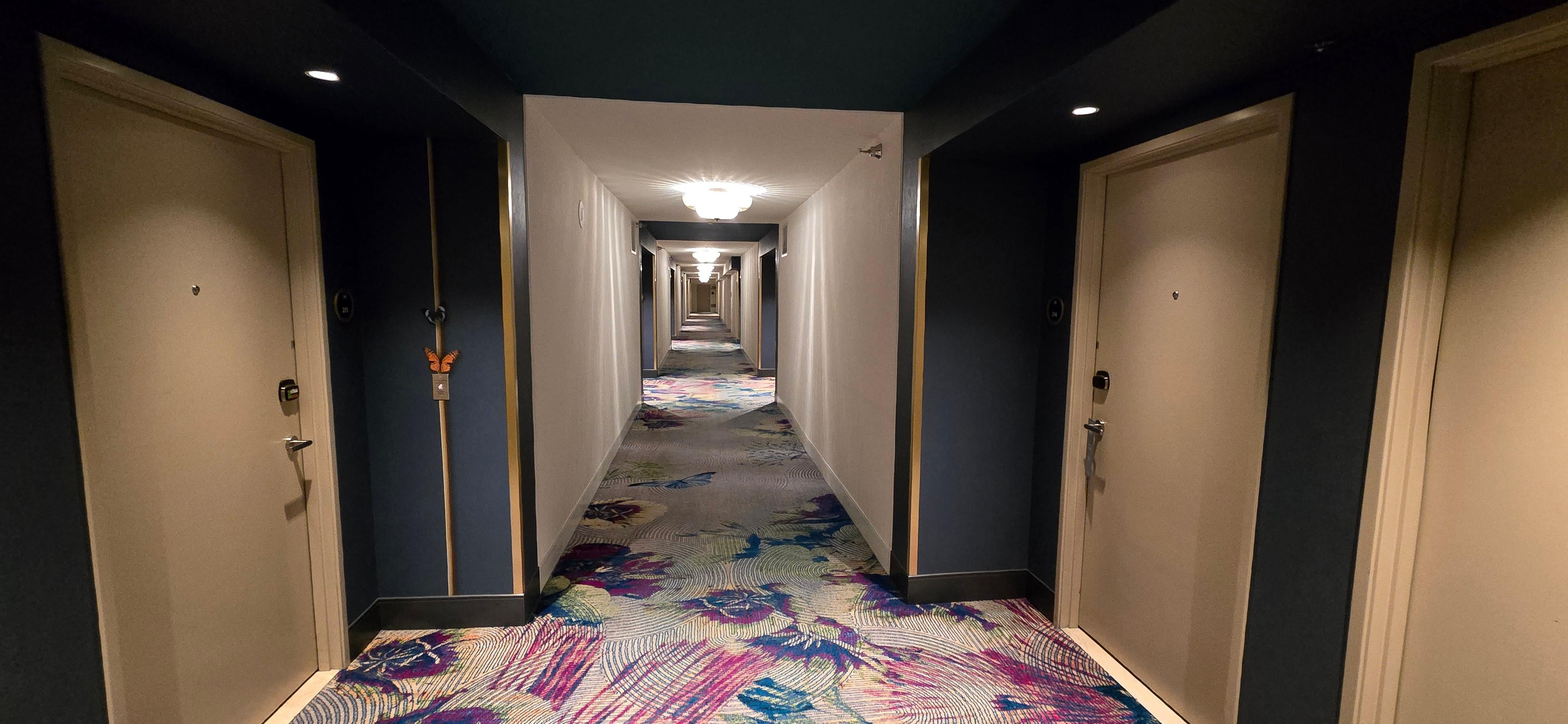 Hallway of hotel tower