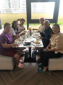 At the hotel restaurant .