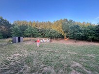 Backyard with fire pit