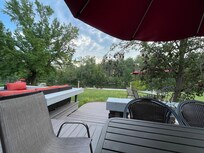 Awesome deck. For dinners games and hangouts!