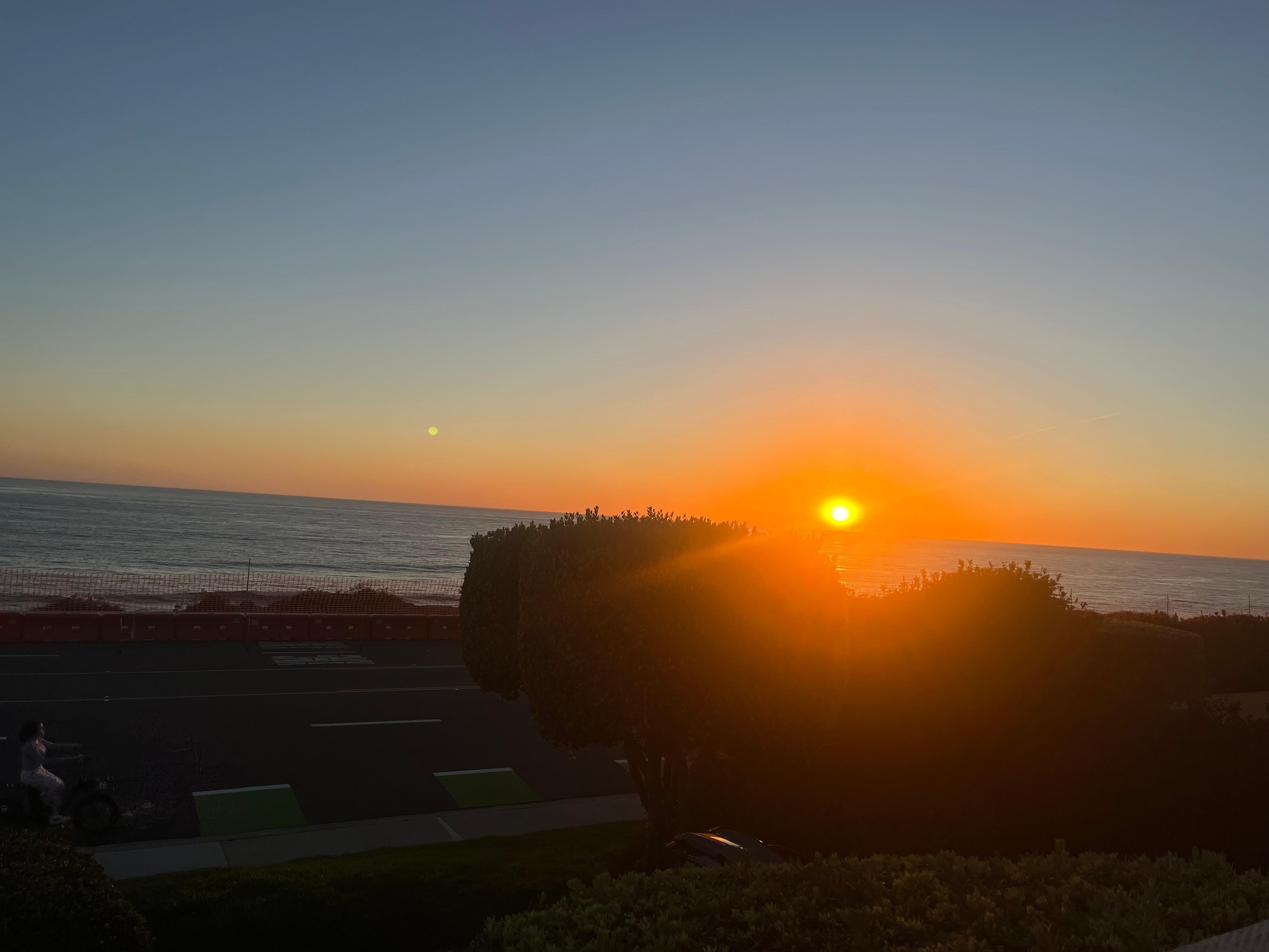 Sunset from our balcony.