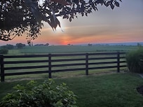 View from yard at sunset.
