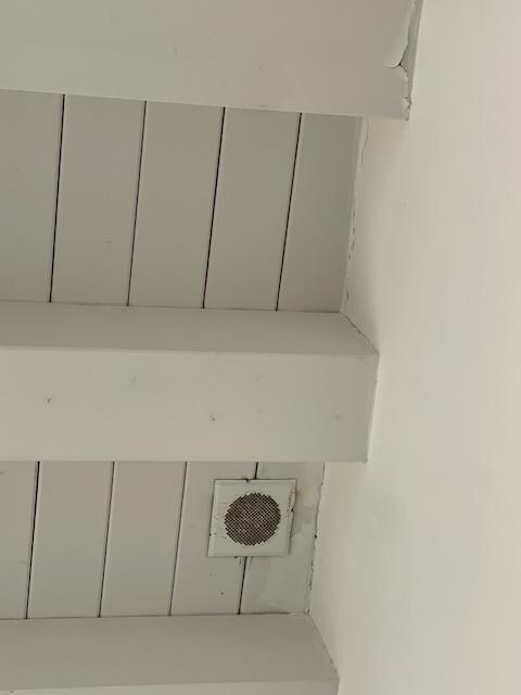 Peeling paint in the bathroom 