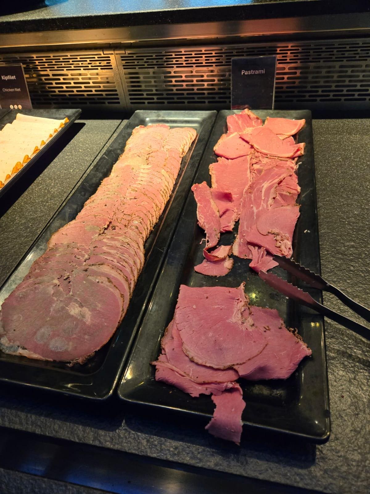 Meat counter. Mouldy on left