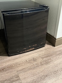 Rusty old fridge. It stank inside it too.