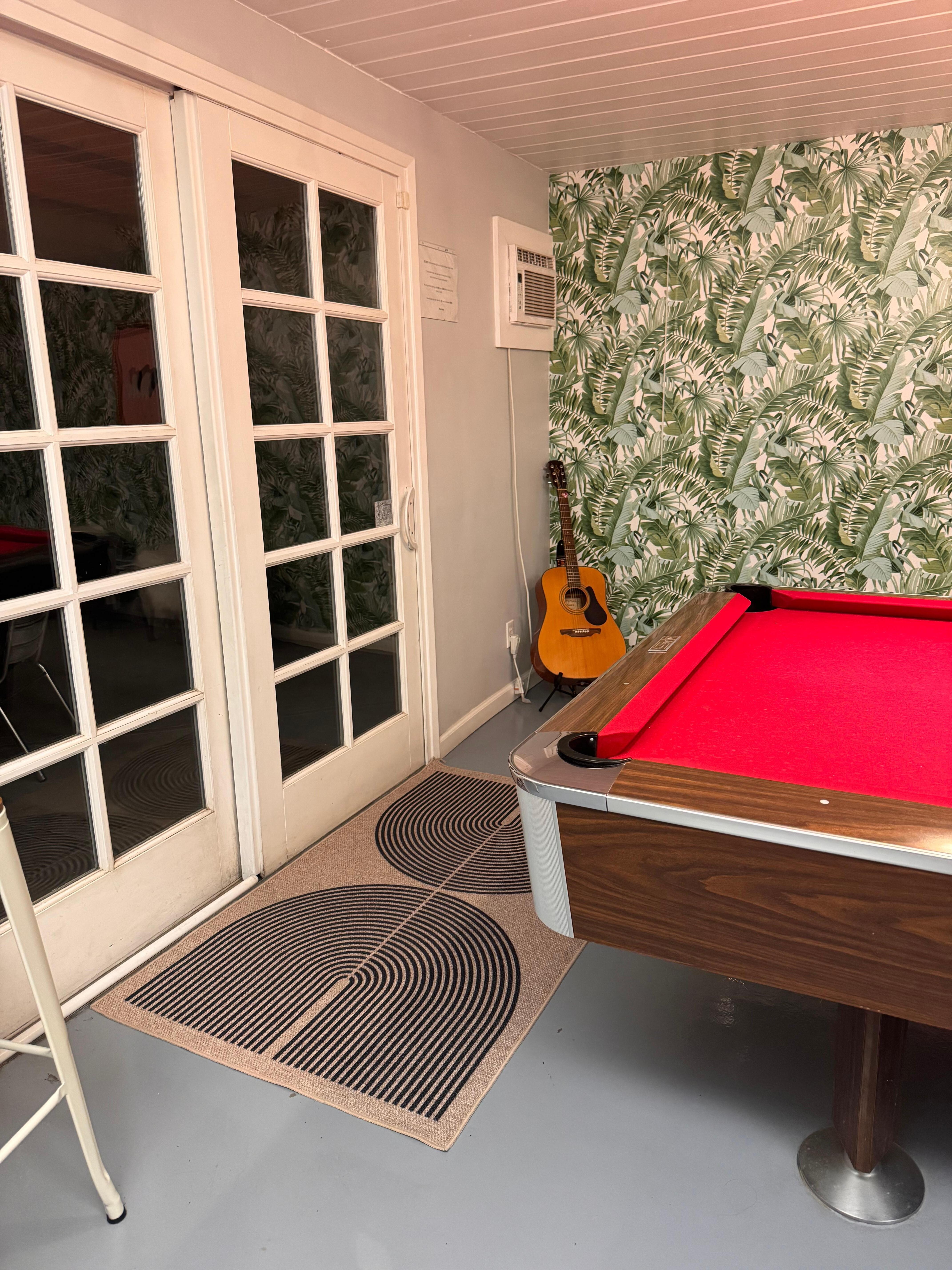Small pool table room
