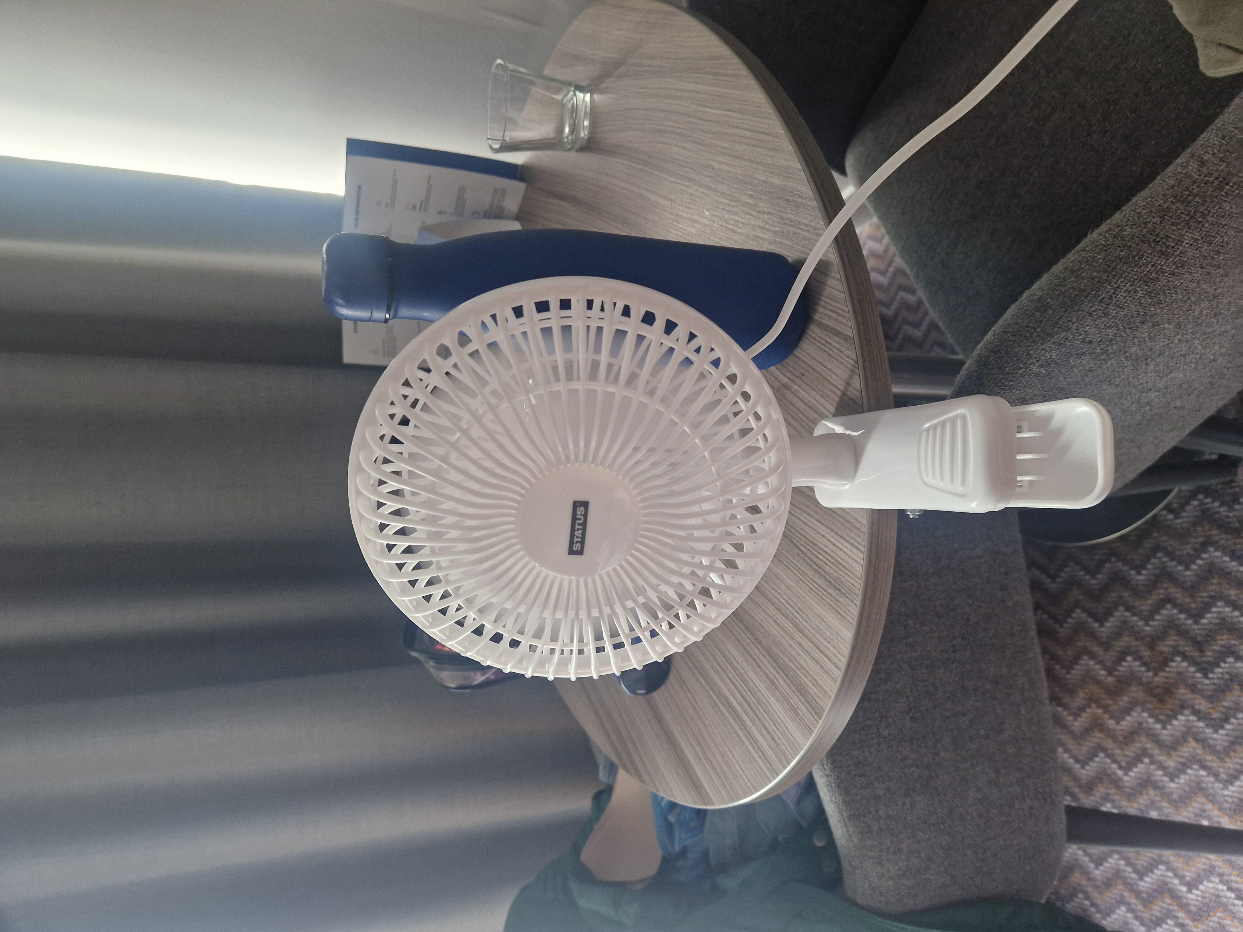 The Maldron's substitute for air con - bottle for scale