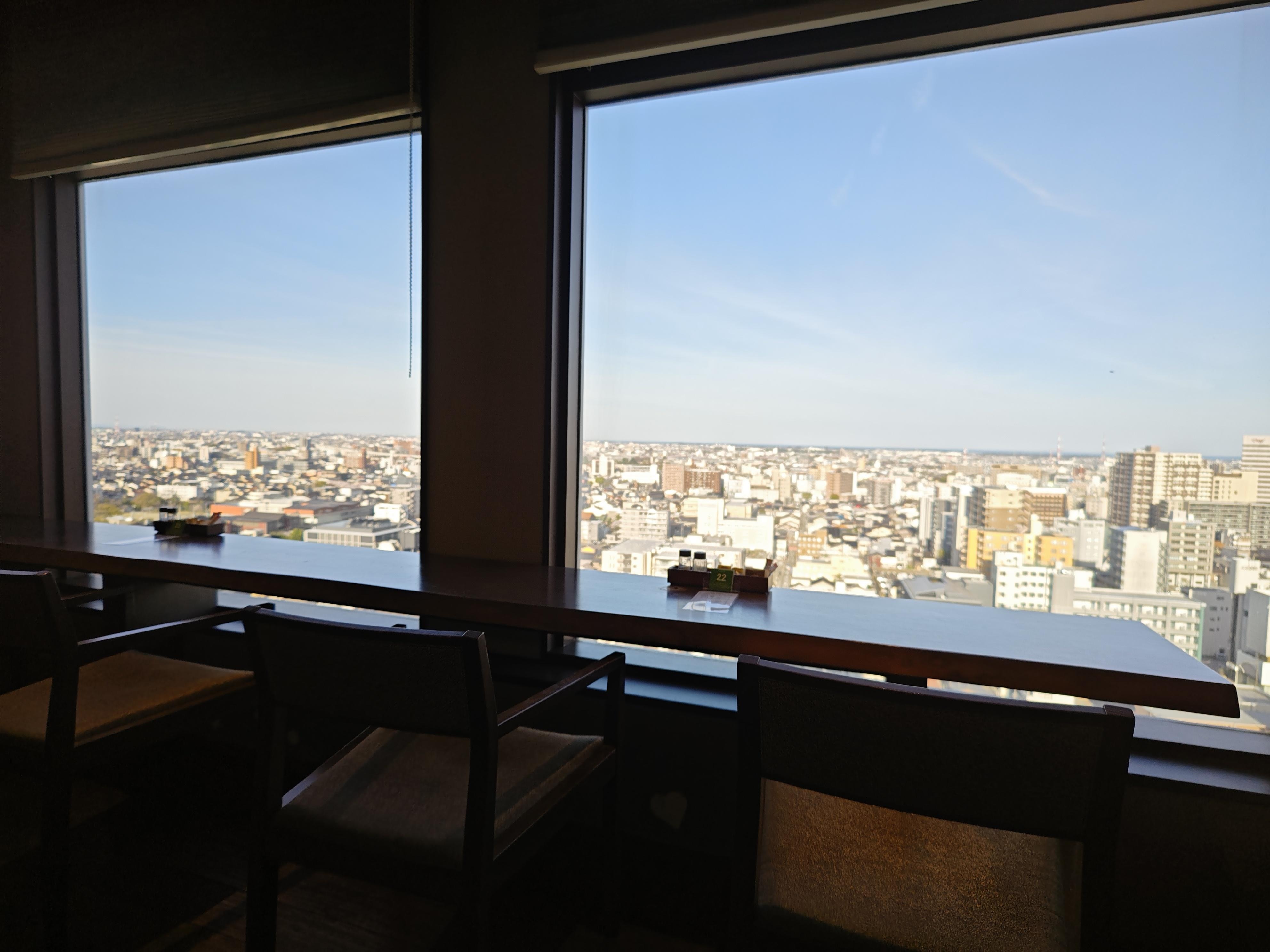 朝食会場の眺望