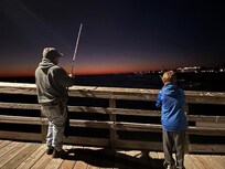 Is there a 'bad time' for fishing? Not for these two!