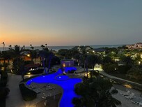 View from our balcony at night