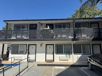 Unsafe motel where anyone can access your door.