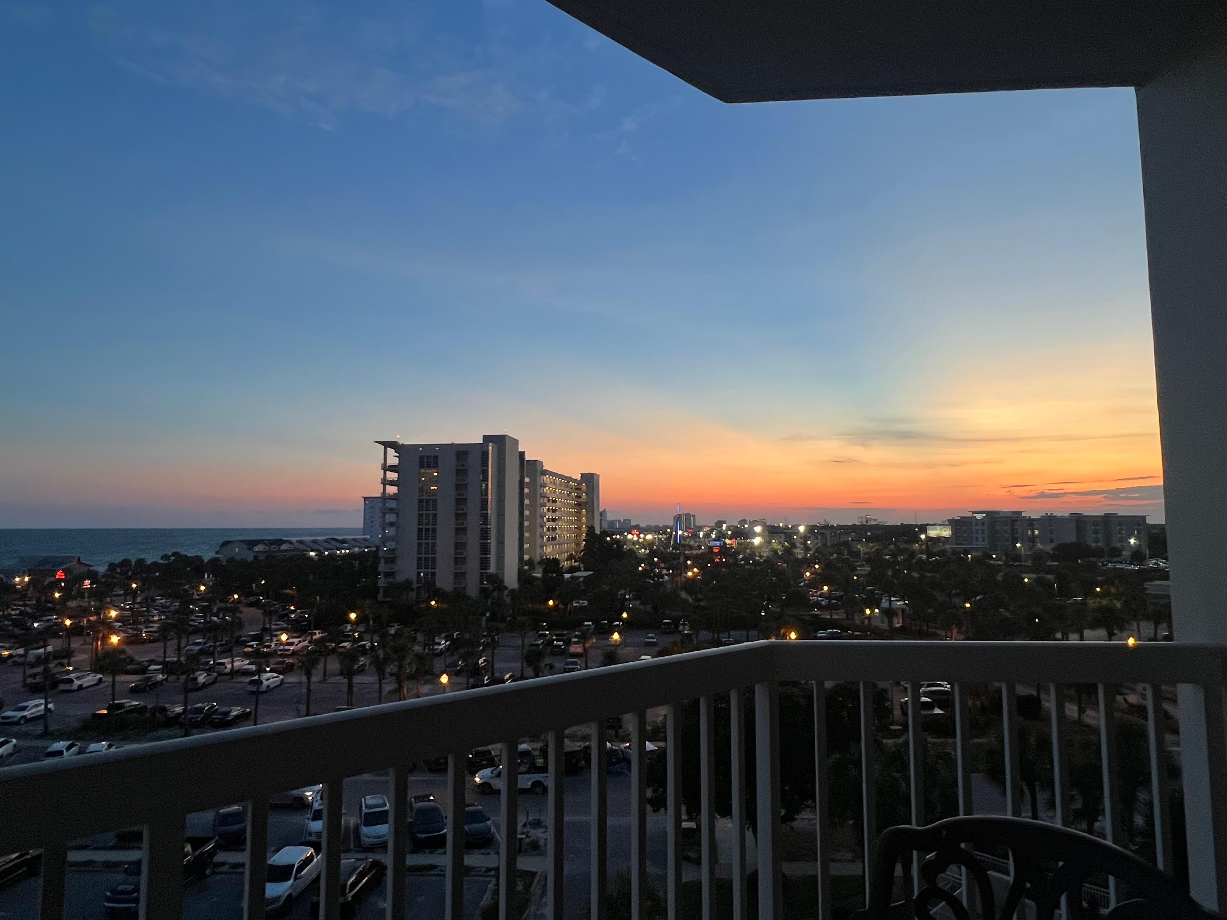 Sunset on the balcony