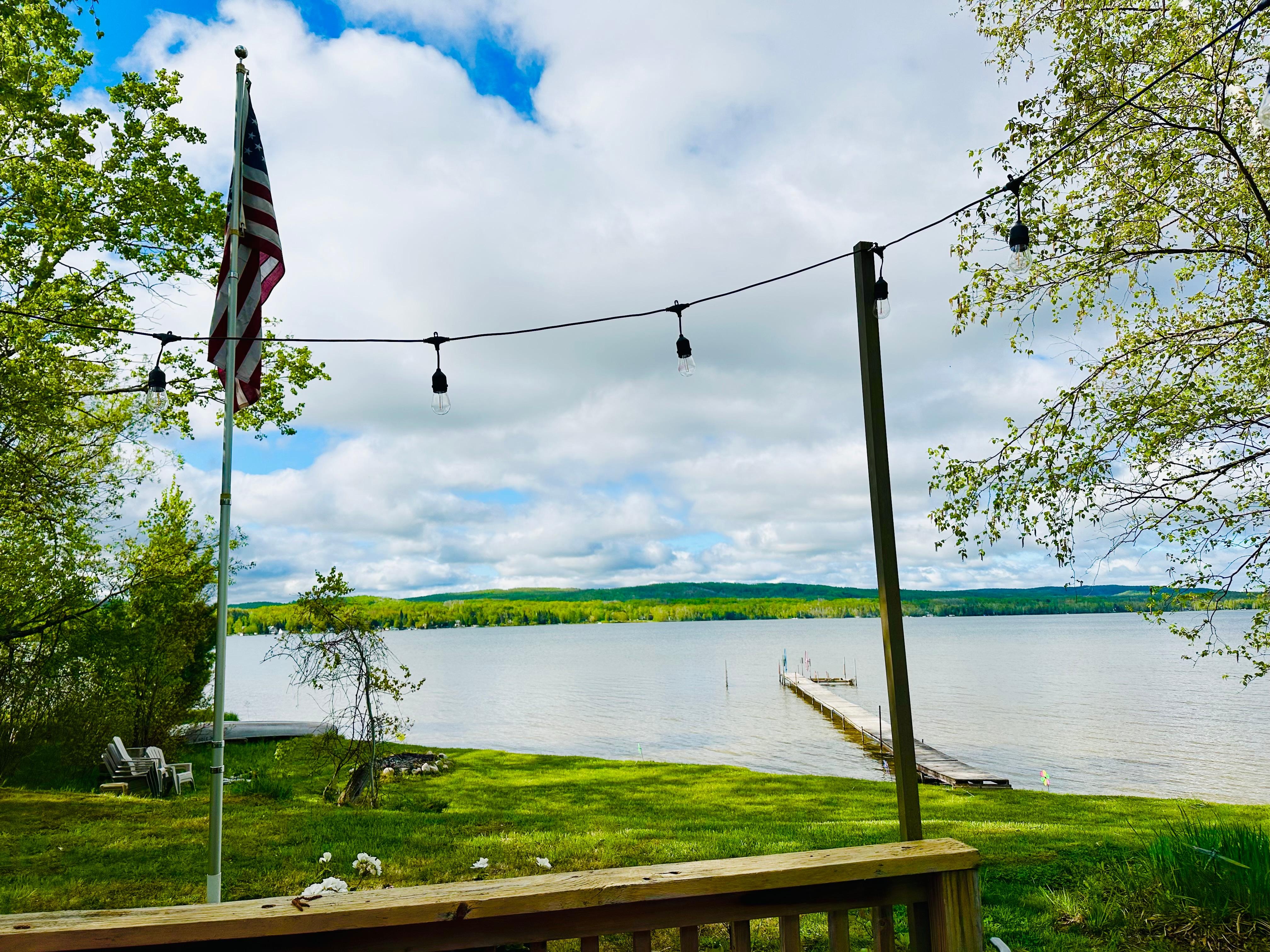 View from the back deck, the lights are a nice touch as well