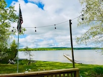 View from the back deck, the lights are a nice touch as well