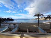 Early morning view from the terrace before the sun had cleared the roof.
A little overcast.