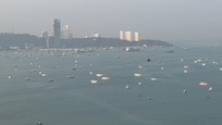 Early morning view from hotel balcony