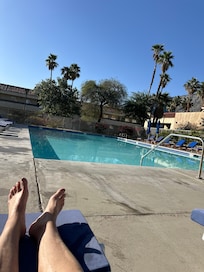 Pool area was empty of guests. Not much of an inviting vibe.