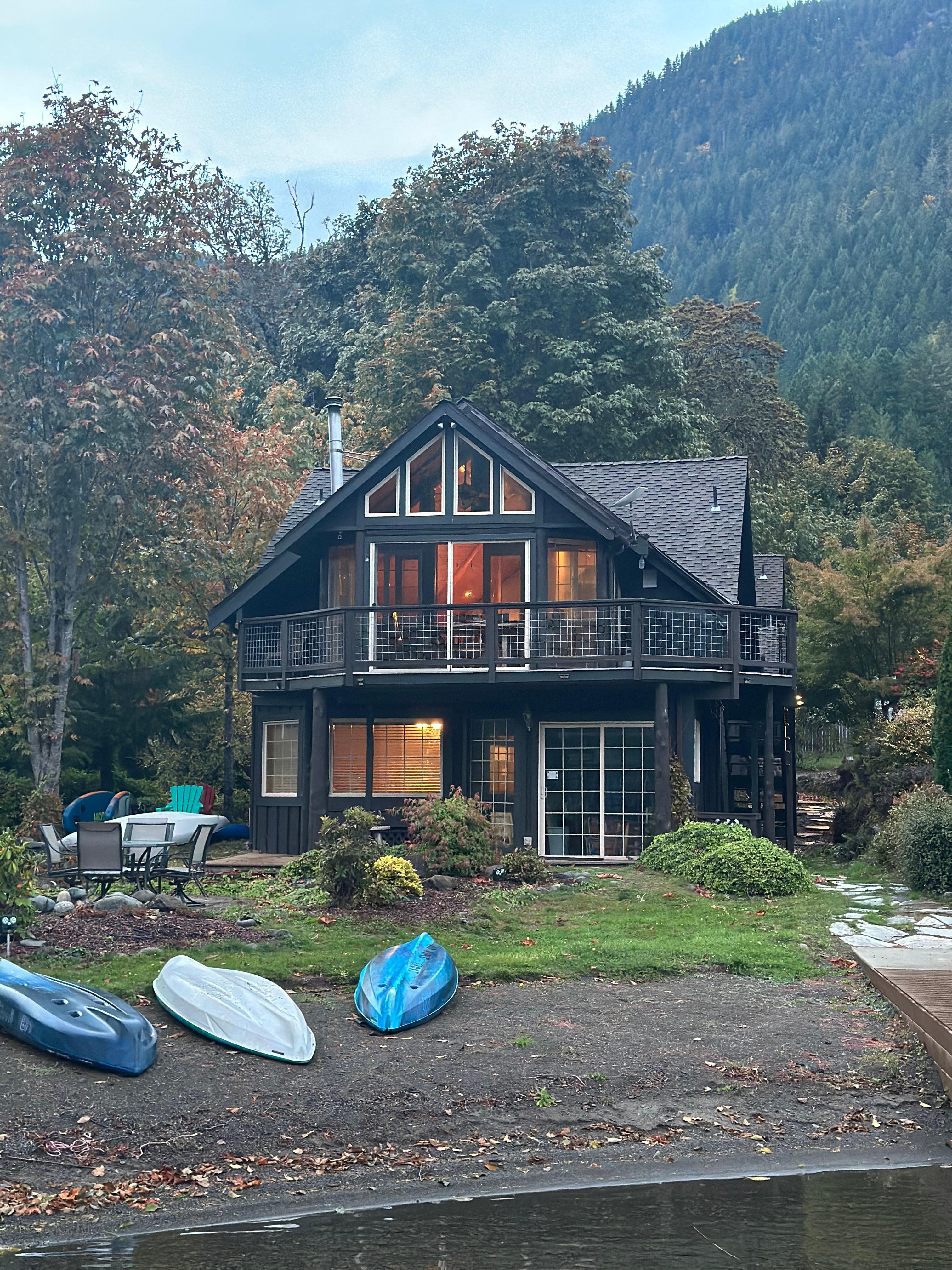 View of the house from the dock. 