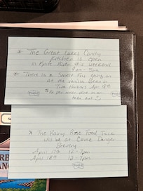 List of notable things the weekend of our stay