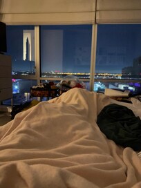 View from our bed at night