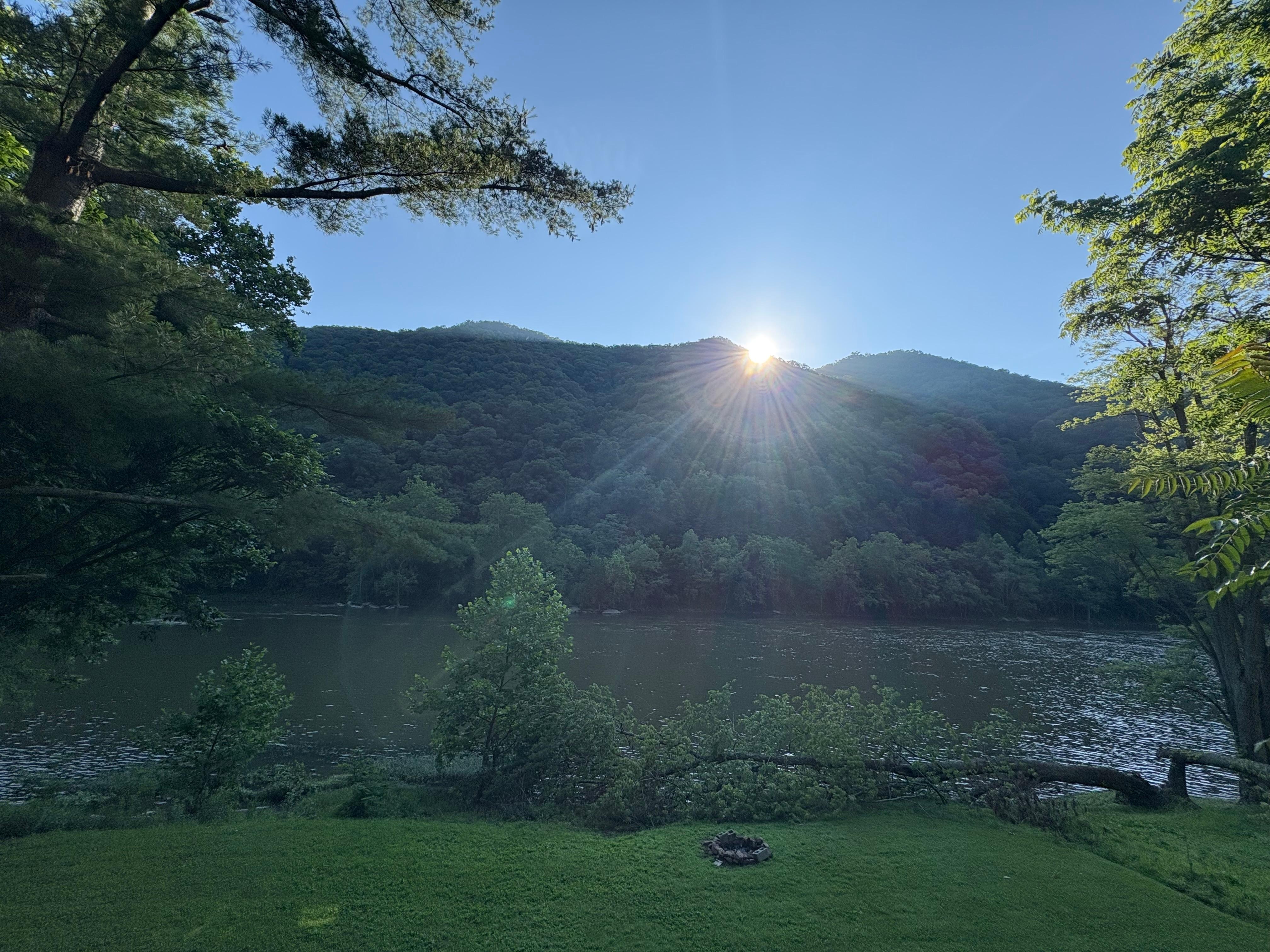 The sunrise on the back deck each morning was lovely