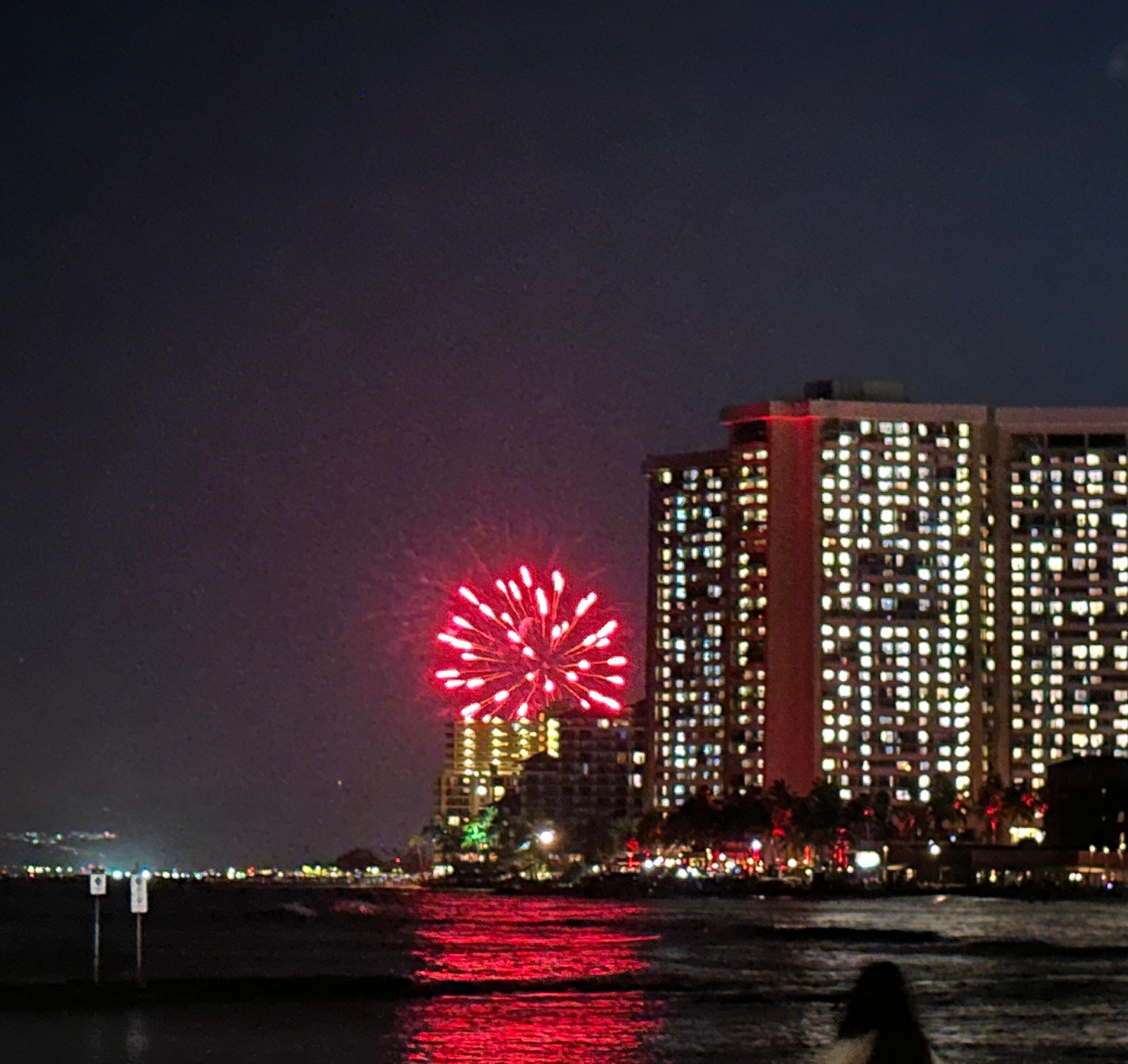 Friday fireworks at Waikiki
