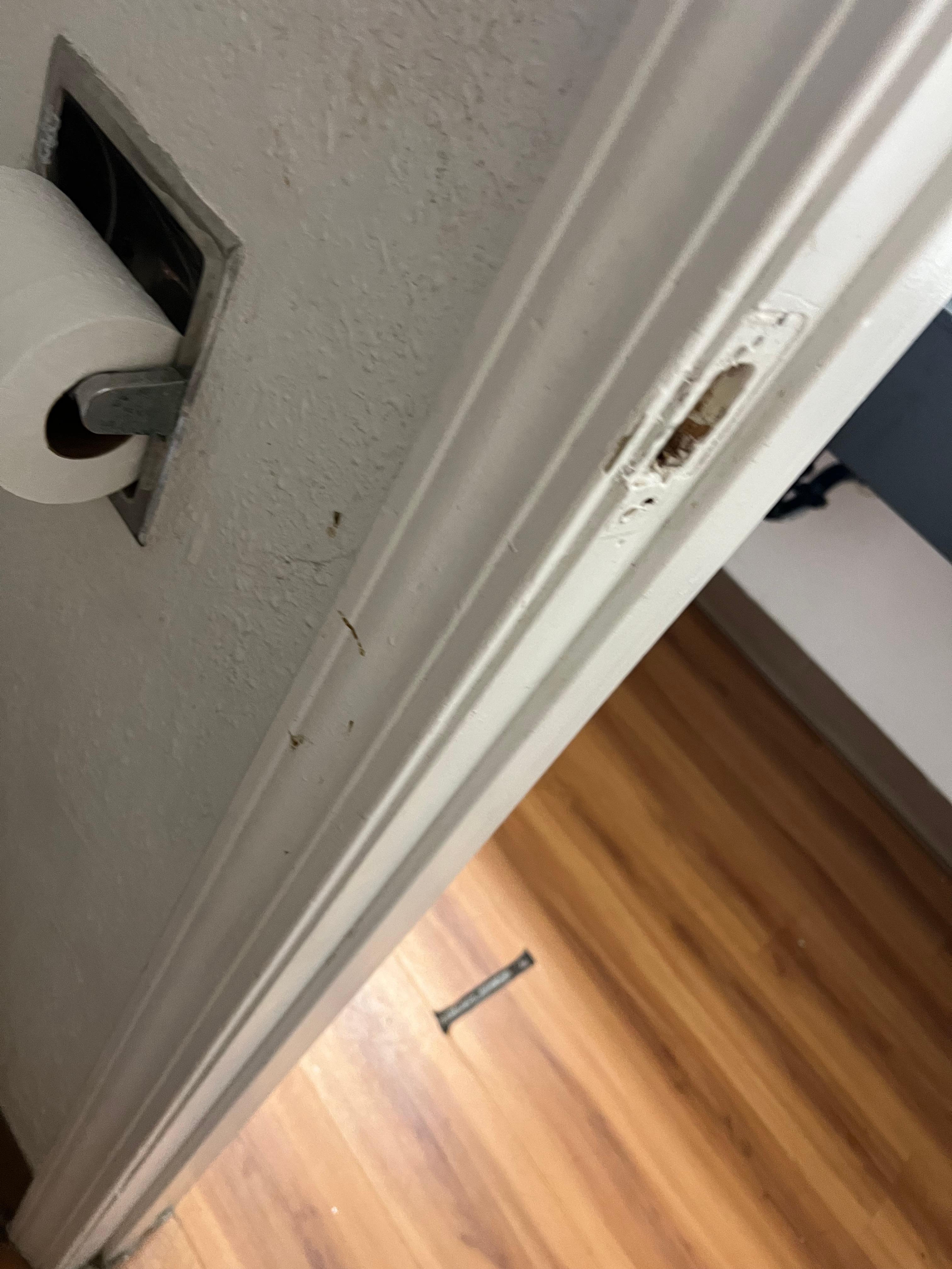 Dried boogers / or worse on walls