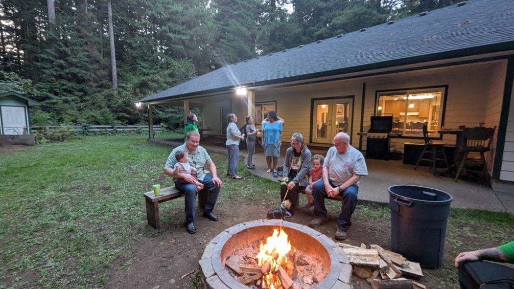 a perfect evening enjoying the fire pit