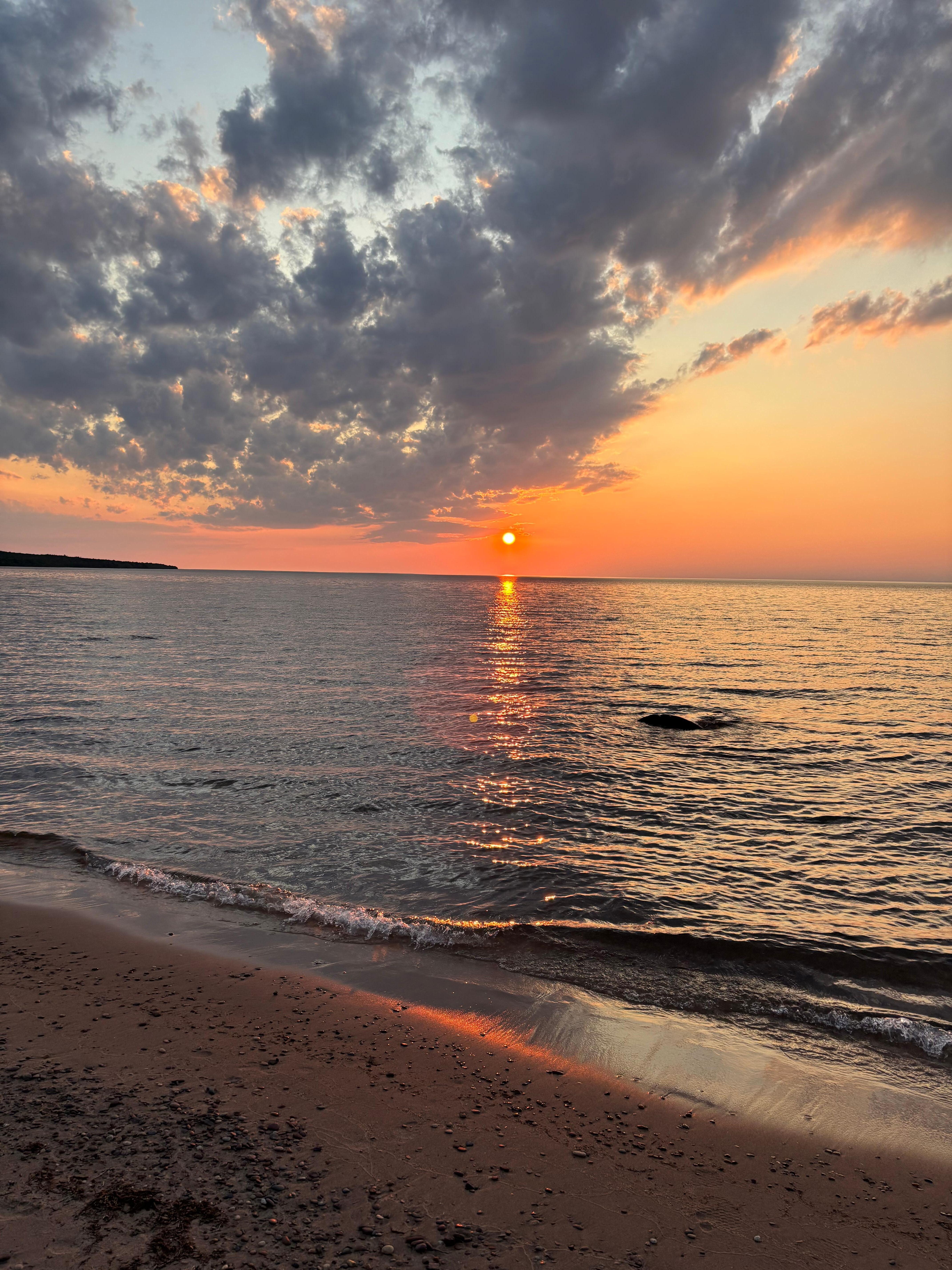 Sunset on a nearby beach