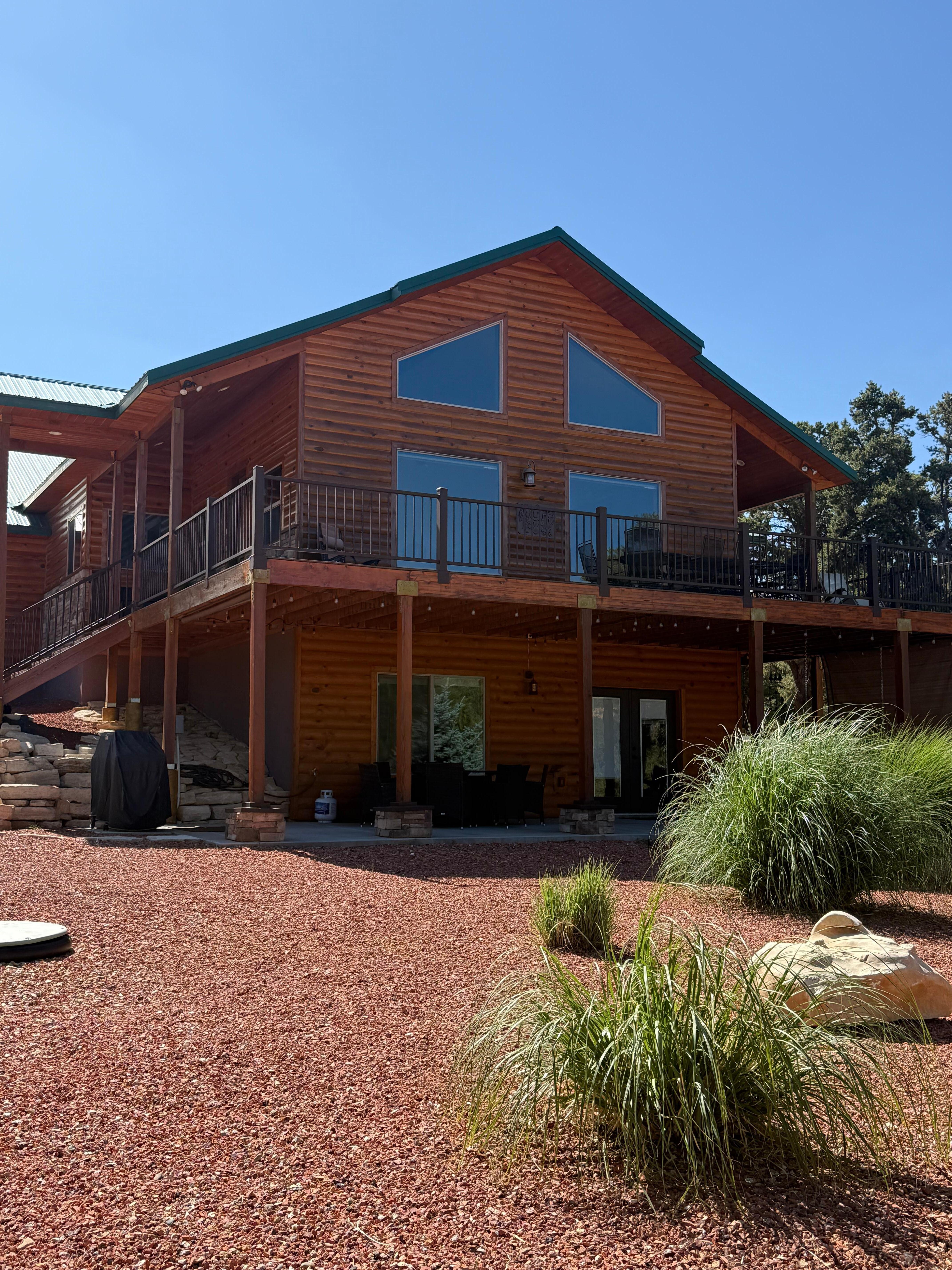 This is the view of the back of the house.