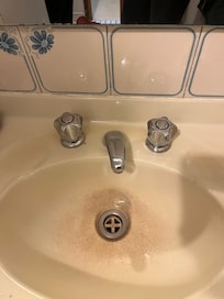 Bathroom vanity stained/dirty